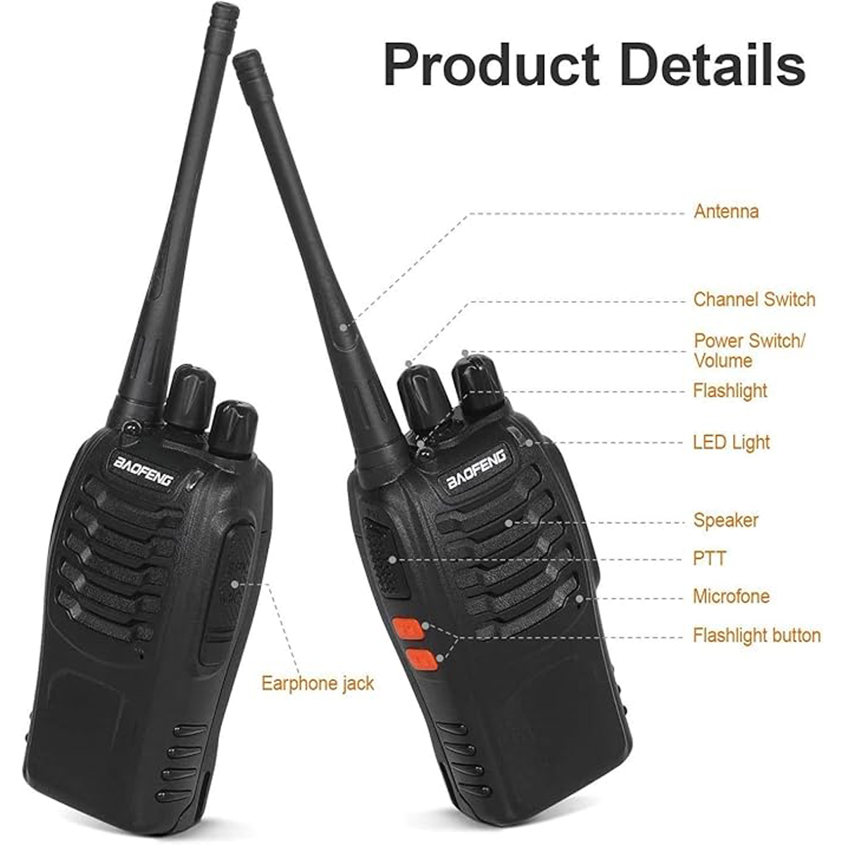 مخابره بائوفنگ Baofeng Walkie Talkies BF-888s