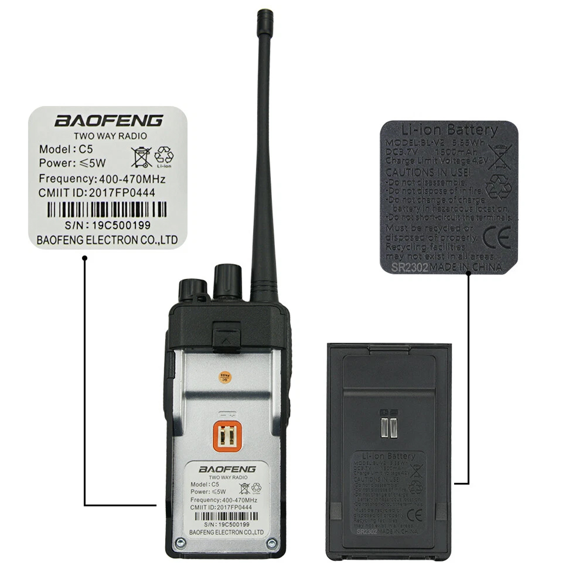 مخابره بایوفنگ Baofeng BF-C5 Walkie Talkie