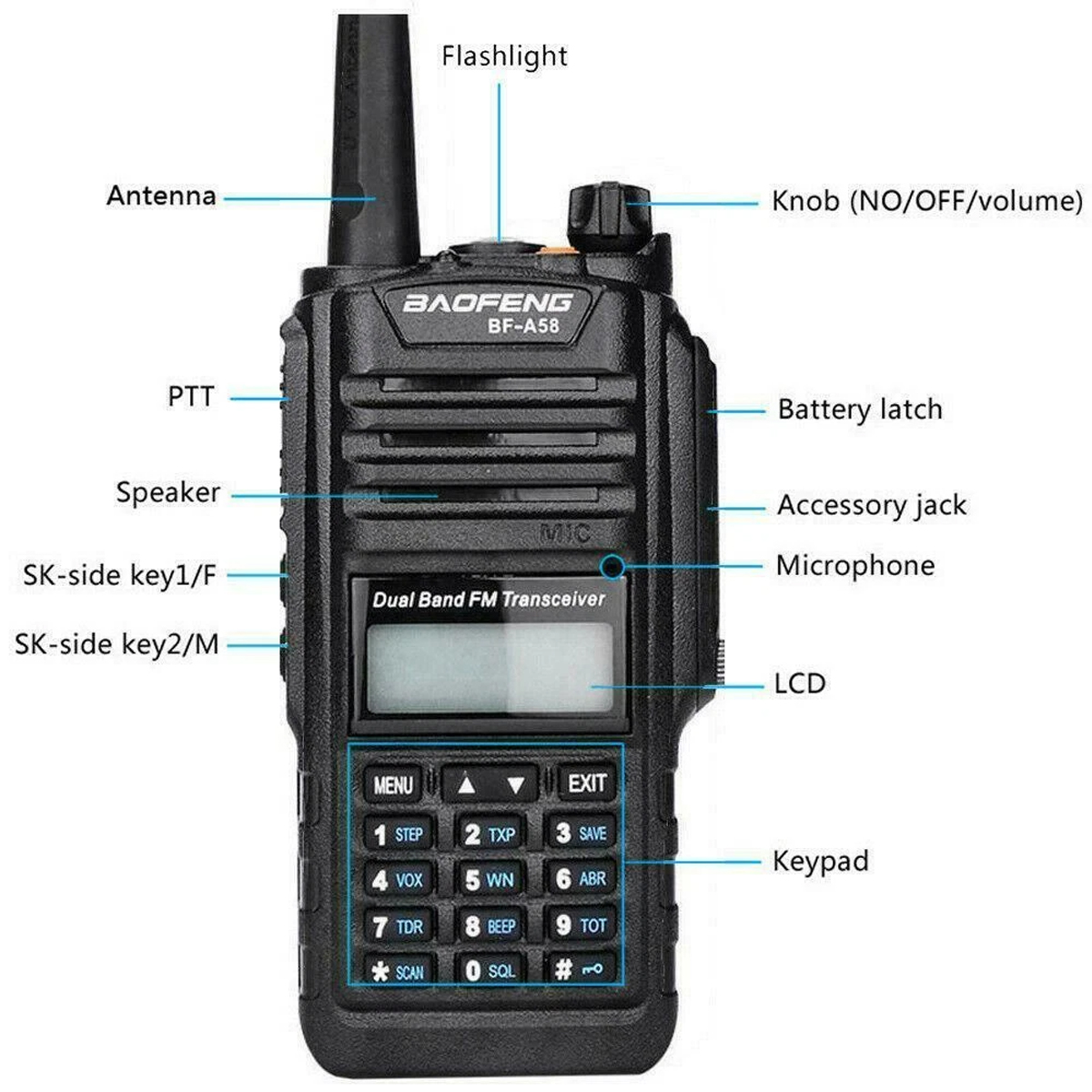 مخابره بایوفنگ Baofeng BF-A58 Walkie Talkie