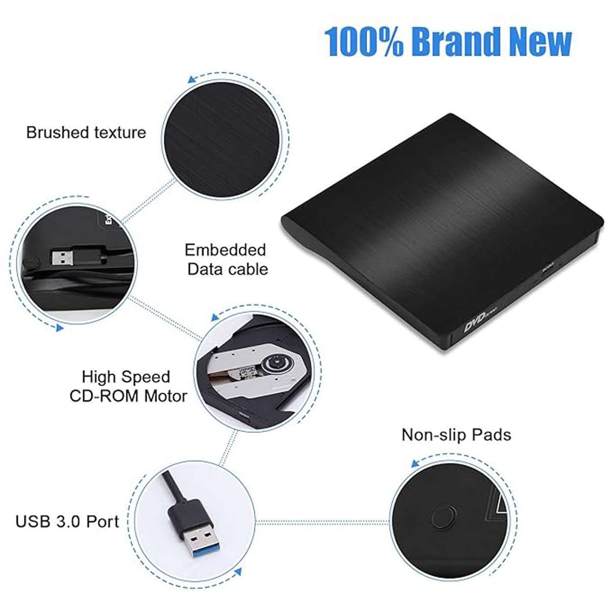 سی‌دی روم بیرونی – External CD/DVD Drive (USB 3.0)