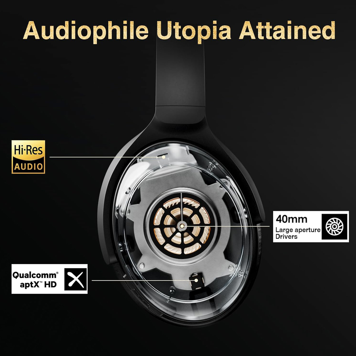 هدفون بولیوتوتی حرفه‌ای – Bluetooth Wireless Headphones با حذف نایز فعال (ANC)