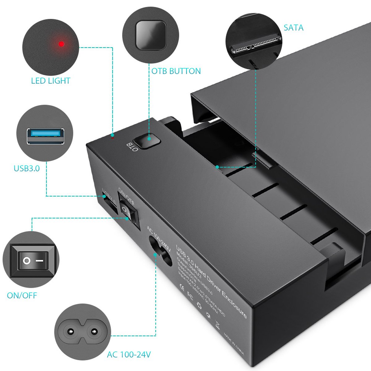 پوش هارد دیسک خارجی ۲.۵ اینچ – Black External HD Case