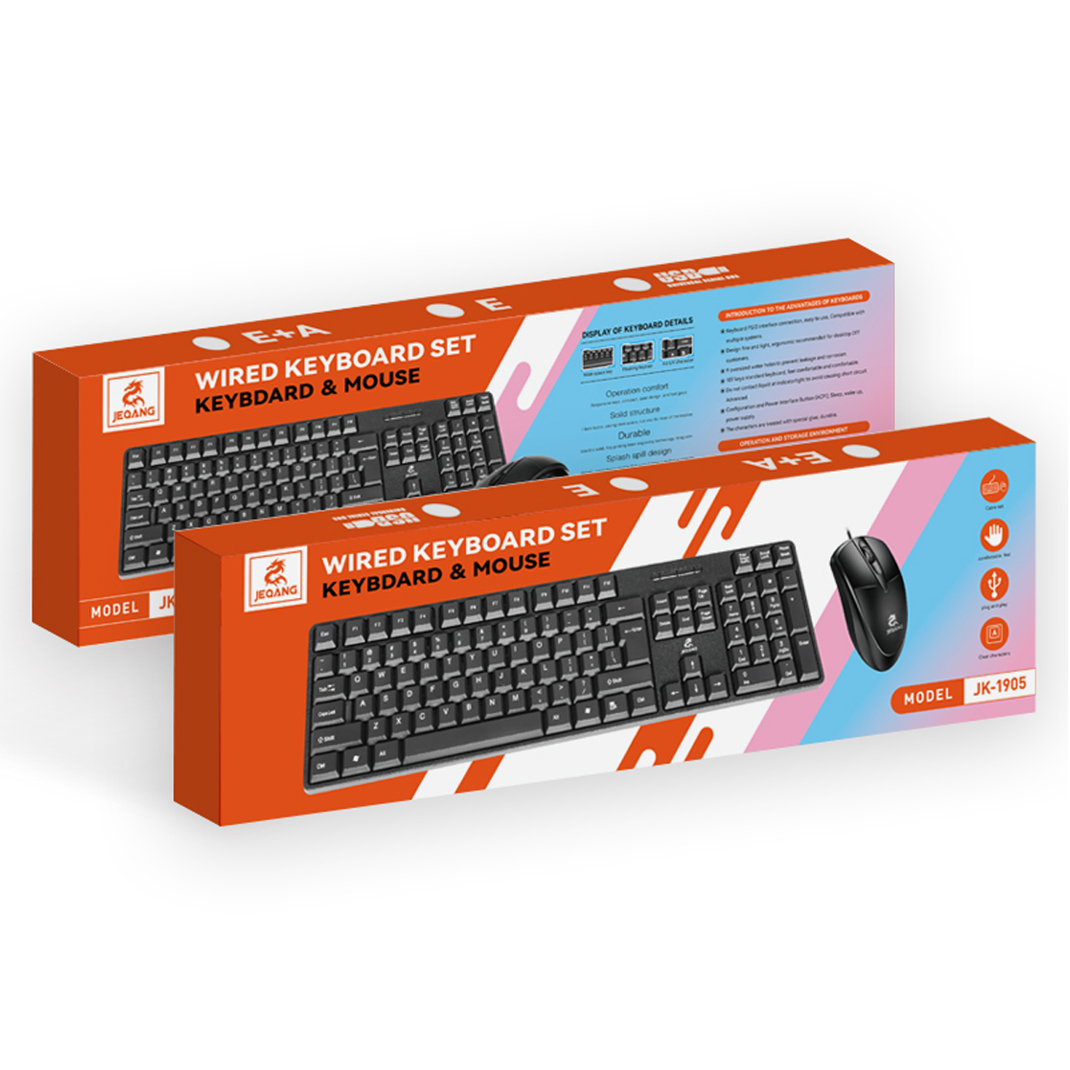 کیبورد سیم‌دار USB – سازگار با کمپیوتر و لپتاپ