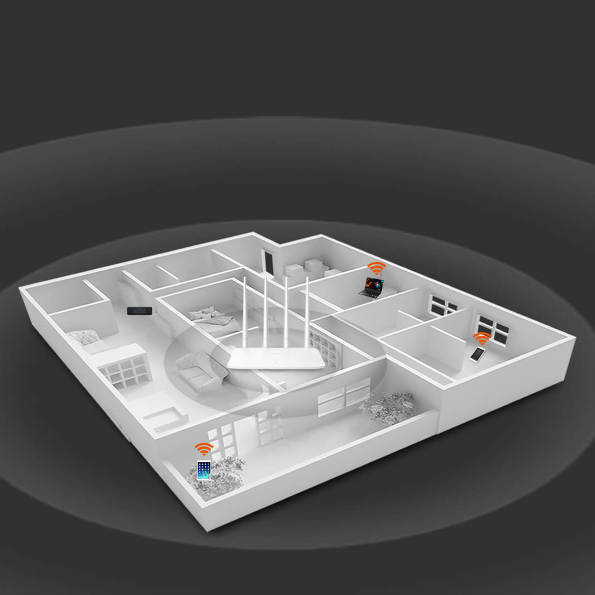 روتر بی‌سیم Tenda F6 Wireless N300 Easy Setup Router