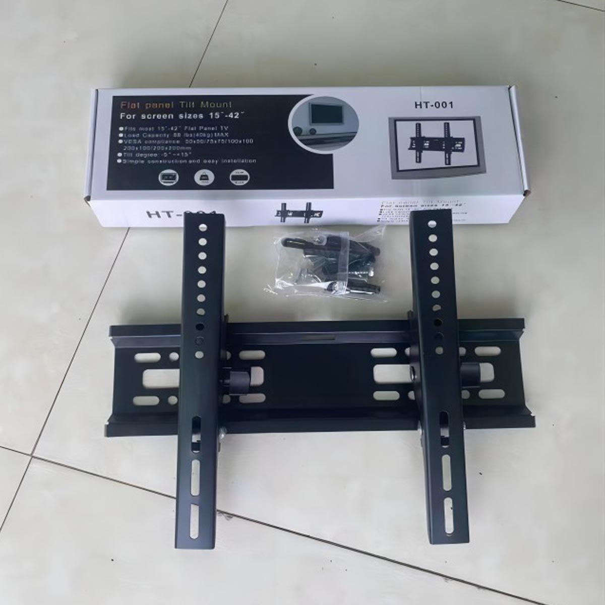 براکت دیواری تلویزیون HT-001 | مناسب برای تلویزیون‌های 14 تا 42 اینچ