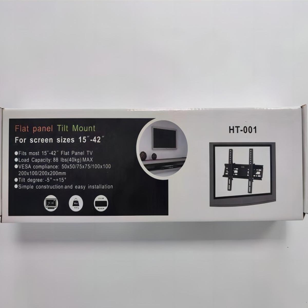 براکت دیواری تلویزیون HT-001 | مناسب برای تلویزیون‌های 14 تا 42 اینچ