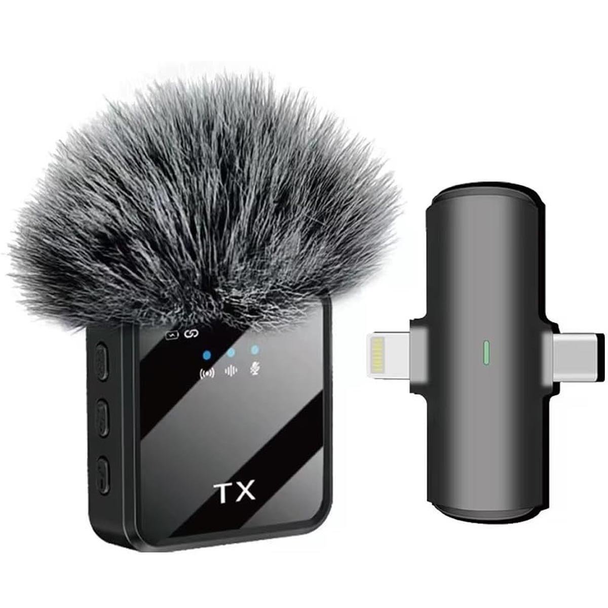 مایک وایرلیس F15-2 دوگانه (Dual Mini Wireless Microphone 3-in-1)